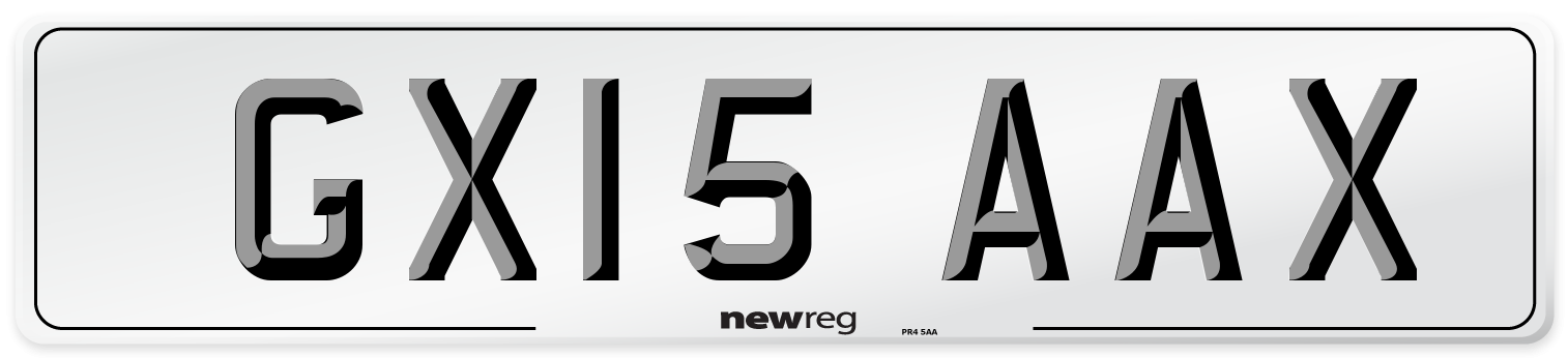 GX15 AAX Number Plate from New Reg